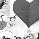 Valentine day card brushes