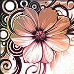 Vector flowers brushes