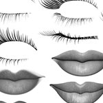 Lips and lashes brushes