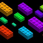 Lego bricks brushes